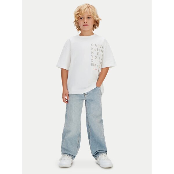 ΠΑΙΔΙΚΟ SQUARE LOGO T-SHIRT ΑΓΟΡΙ ΛΕΥΚΟ  CALVIN KLEIN LVCKSJA02B-YAF - Image 4