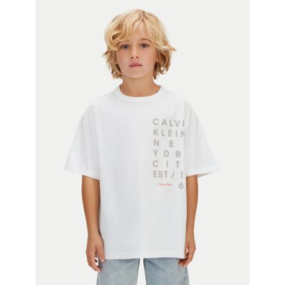 ΠΑΙΔΙΚΟ SQUARE LOGO T-SHIRT ΑΓΟΡΙ ΛΕΥΚΟ  CALVIN KLEIN LVCKSJA02B-YAF