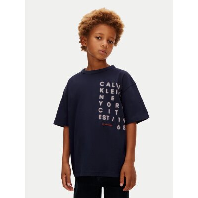 ΠΑΙΔΙΚΟ SQUARE LOGO T-SHIRT ΑΓΟΡΙ ΜΠΛΕ  CALVIN KLEIN LVCKSJA02B-CFE