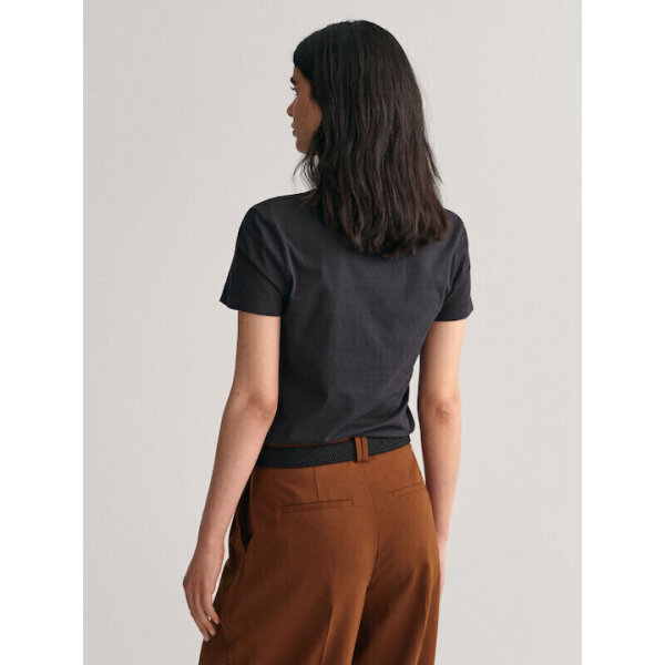 Γυναικεία μπλούζα μαύρη V-Neck GANT 4200750-005 - Image 3