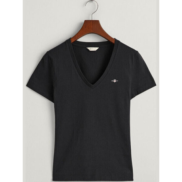 Γυναικεία μπλούζα μαύρη V-Neck GANT 4200750-005 - Image 6