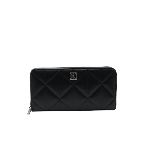 fixedratio_20251218151139_calvin_klein_quilted_gynaikeio_portofoli_mayro_lv04f1122g_ub1 ΓΥΝΑΙΚΕΙΟ QUILTED LONG ZIP AROUND CALVIN KLEIN LV04F1122G-UB1 - Image 1