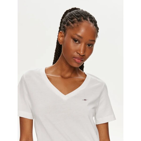 Γυναικεία μπλούζα μπεζ V-Neck GANT 4200750-119 - Image 4