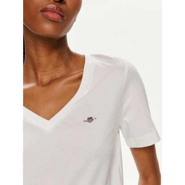 Γυναικεία μπλούζα μπεζ V-Neck GANT 4200750-119 - Image 5