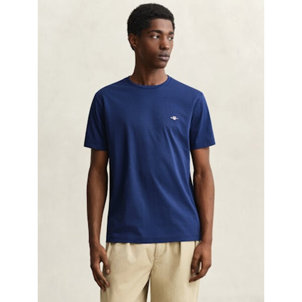 Ανδρική Μπλούζα GANT REG SHIELD SS 2003184 Μπλέ S/S26 - Image 1