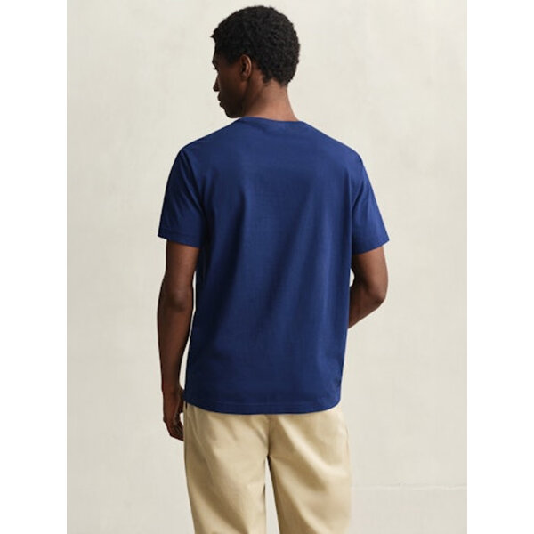 Ανδρική Μπλούζα GANT REG SHIELD SS 2003184 Μπλέ S/S26 - Image 2