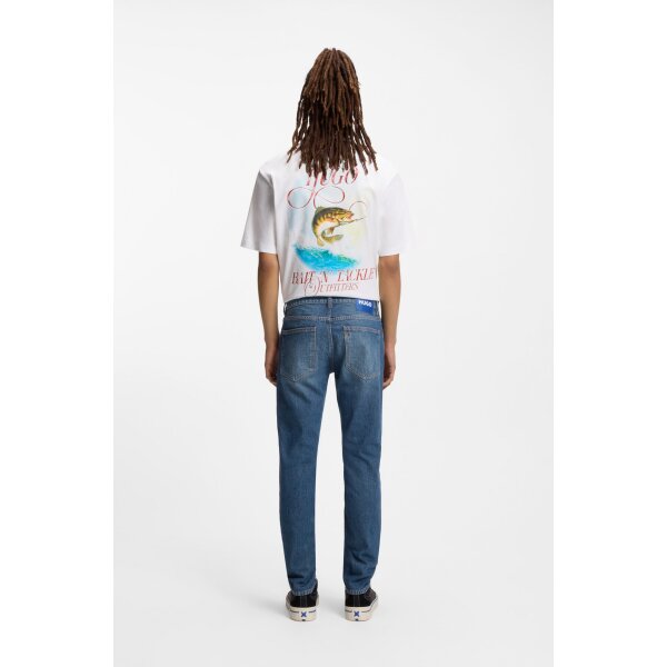 Ανδρικό Skinny-fit jeans in blue stretch denim HUGO BLUE 50551888-457 - Image 6