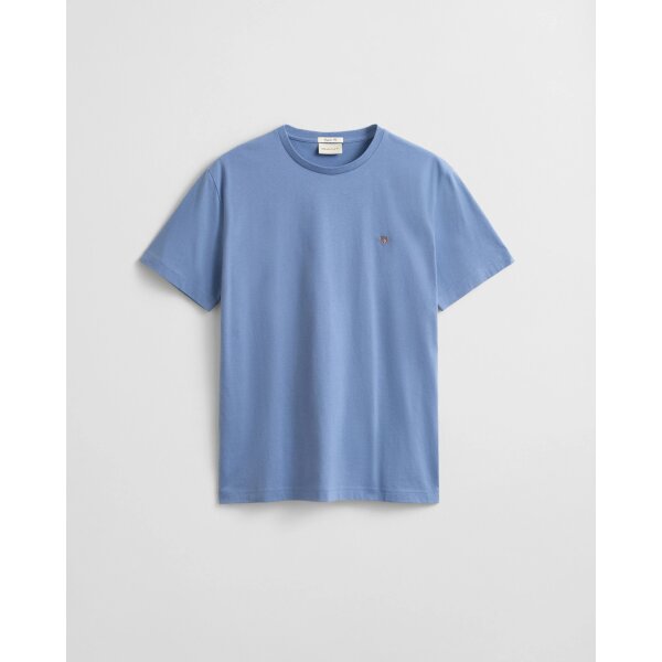 Ανδρική Μπλούζα GANT REG SHIELD SS 2003184 Γαλάζιο S/S26 - Image 2