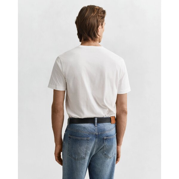 Ανδρική Μπλούζα GANT REG SHIELD SS 2003184 Λευκό S/S26 - Image 4