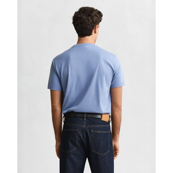 Ανδρική Μπλούζα GANT REG SHIELD SS 2003184 Γαλάζιο S/S26 - Image 5