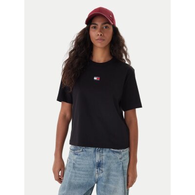 ΓΥΝΑΙΚΕΙΑ ΜΠΛΟΥΖΑ ΜΑΥΡΟ TJW BXY BADGE TEE EXT TOMMY JEANS DW0DW22202-BDS