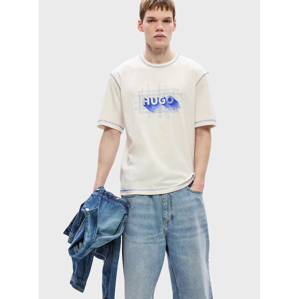 ΑΝΔΡΙΚΗ ΜΠΛΟΥΖΑ ΛΕΥΚΗ  HUGO BLUE 50553498-121 - Image 3