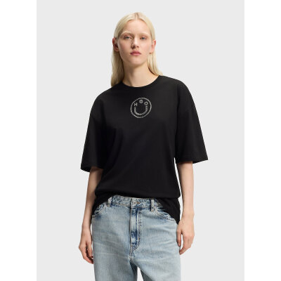 ΓΥΝΑΙΚΕΙΑ ΜΠΛΟΥΖΑ OVERSIZE FIT BLACK HUGO BLUE 50554940-001