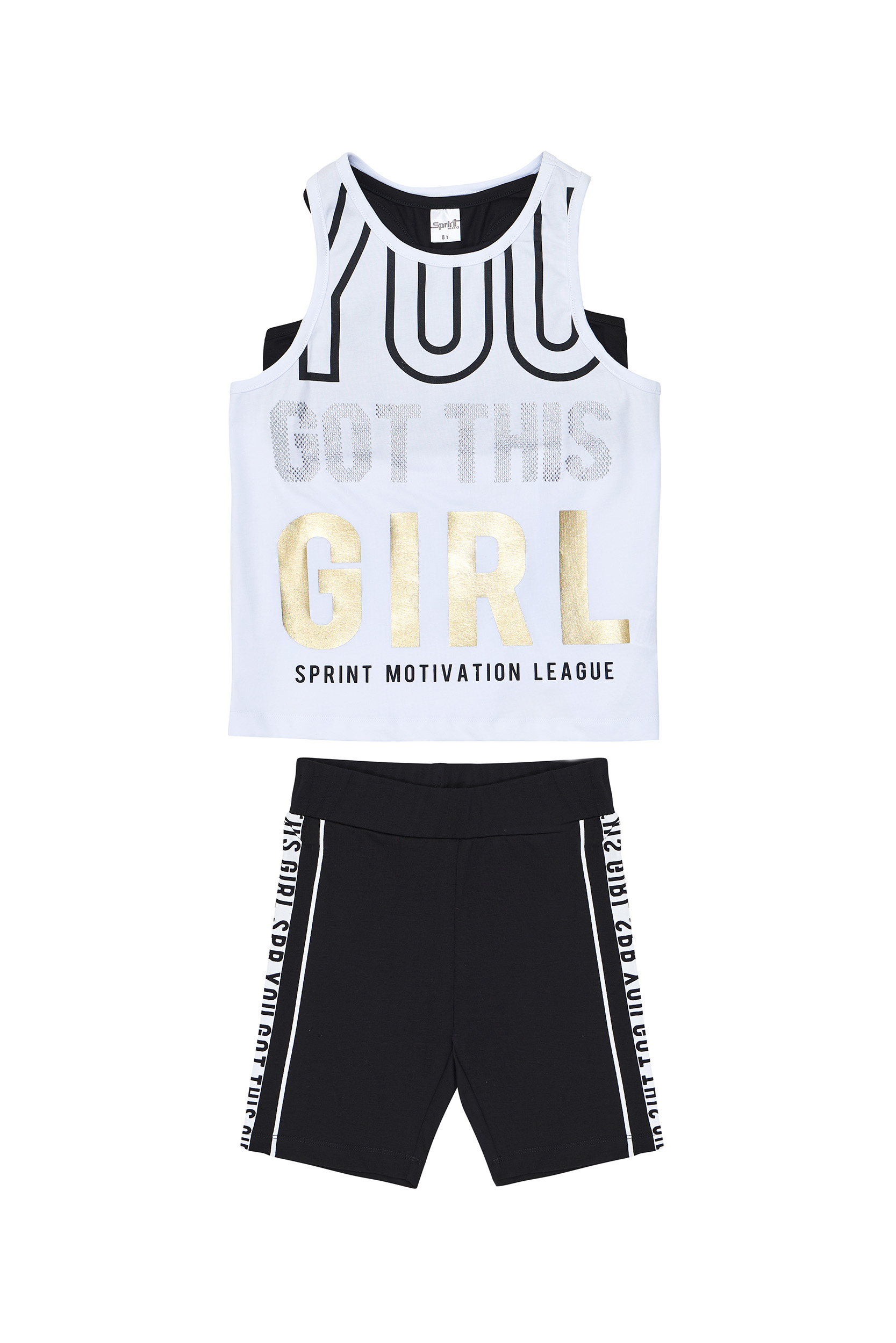 261-4037 WHITE A ΠΑΙΔΙΚΟ ΣΕΤ ΚΟΛΑΝ ΚΟΡΙΤΣΙ ΛΕΥΚΟ SPRINT 261-4037-S100 - Image 1