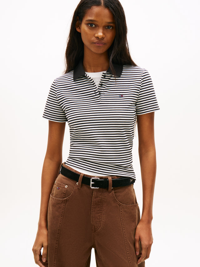 DW0DW20160_20_20_20_20_20_20_20_20_20_20_20_20_20_20_200AQ-1 ΓΥΝΑΙΚΕΙΑ ΜΠΛΟΥΖΑ TJW SLIM ESSENTIAL POLO TOMMY JEANS DW0DW20160-0AQ - Image 1