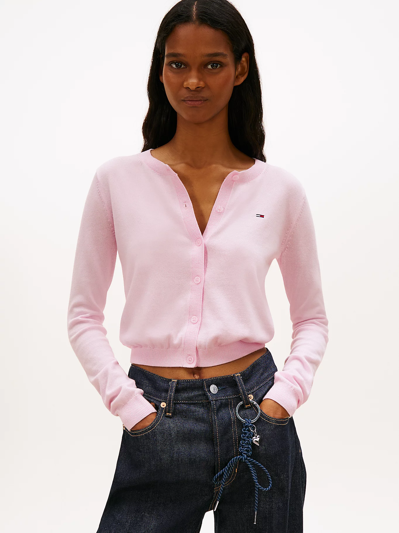 DW0DW20976_TN9_main ΓΥΝΑΙΚΕΙΑ ΖΑΚΕΤΑ ΡΟΖ TOMMY JEANS DW0DW20976-TN9 - Image 1