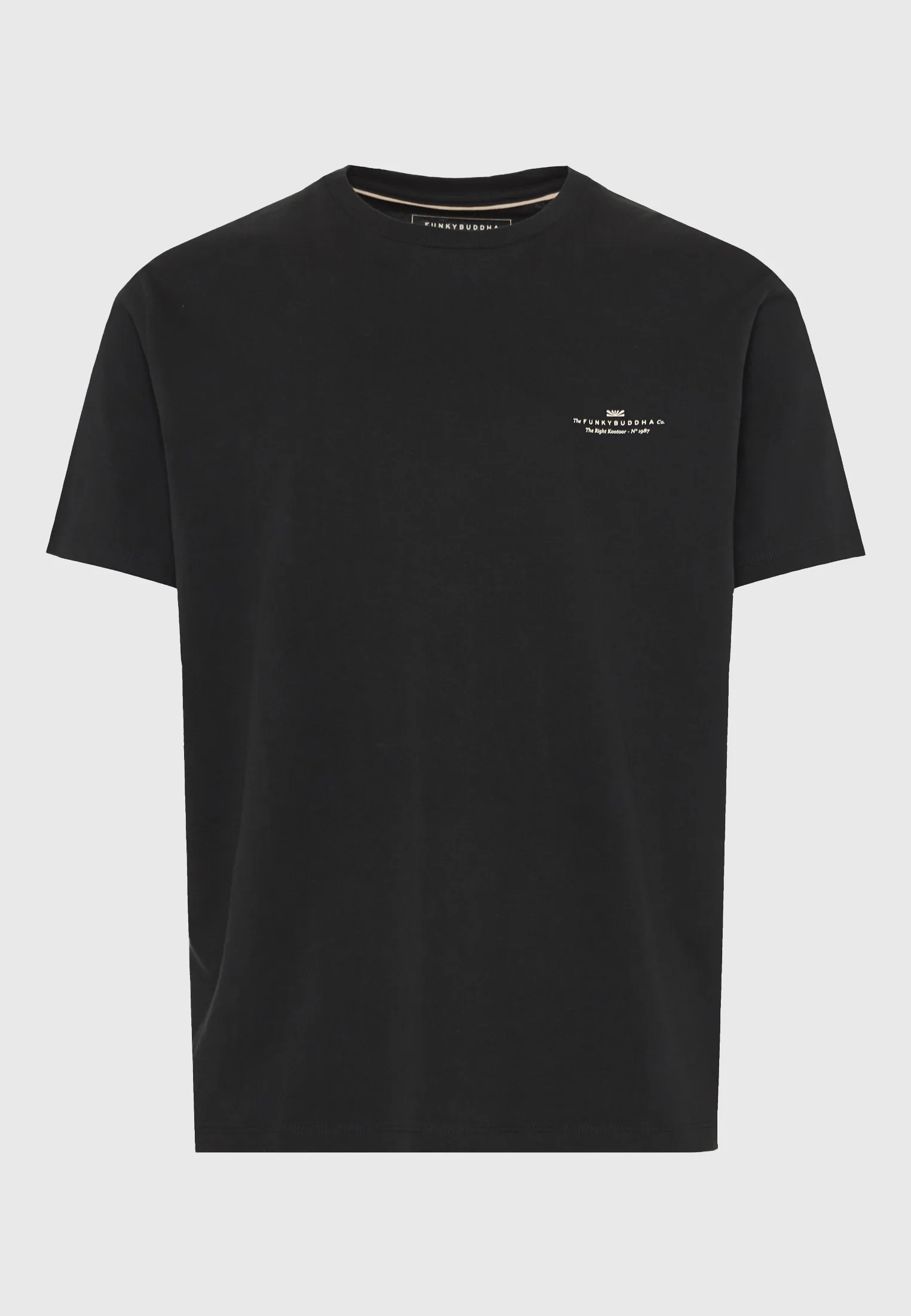 FBM013-001-04_BLACK_6 Ανδρική Μπλούζα Κοντό Μανίκι Basic FUNKY BUDDHA FBM013-001-04 ΜΑΥΡΟ - Image 1