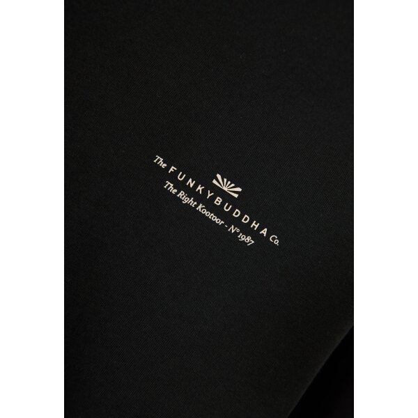 Ανδρική Μπλούζα Κοντό Μανίκι Basic FUNKY BUDDHA FBM013-001-04 ΜΑΥΡΟ - Image 2