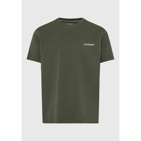 Ανδρική Μπλούζα Κοντό Μανίκι Basic FUNKY BUDDHA FBM013-001-04 ΠΡΑΣΙΝΟ - Image 2