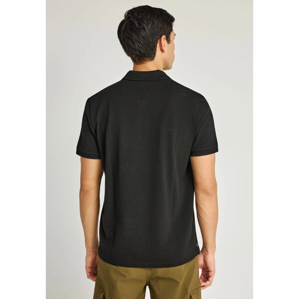 Ανδρική Μπλούζα Με Γιακά Πόλο FUNKY BUDDHA FBM013-001-11 ΜΑΥΡΟ - Image 3