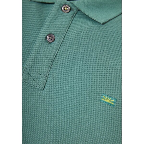 Ανδρική Μπλούζα Με Γιακά Πόλο FUNKY BUDDHA FBM013-001-11 ΠΡΑΣΙΝΟ - Image 6