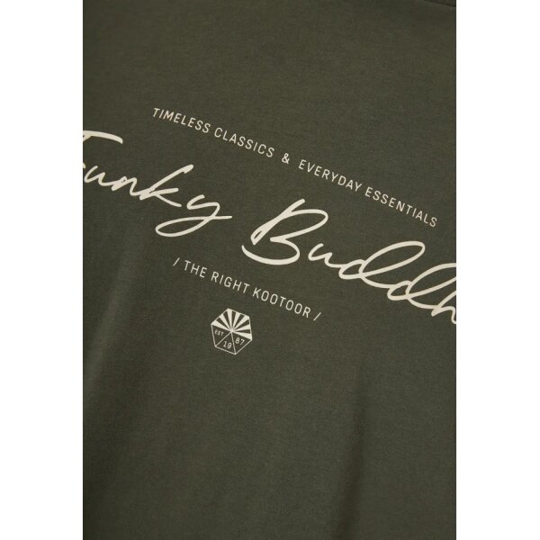 Ανδρική Μπλούζα Κοντό Μανίκι Και Τύπωμα FUNKY BUDDHA FBM013-022-04 ΠΡΑΣΙΝΟ - Image 6
