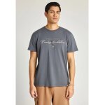 Ανδρική Μπλούζα Κοντό Μανίκι Και Τύπωμα FUNKY BUDDHA FBM013-022-04 ΓΚΡΙ