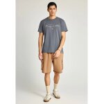 Ανδρική Μπλούζα Κοντό Μανίκι Και Τύπωμα FUNKY BUDDHA FBM013-022-04 ΓΚΡΙ - Image 2