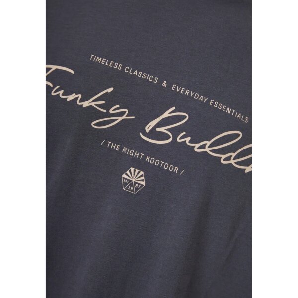 Ανδρική Μπλούζα Κοντό Μανίκι Και Τύπωμα FUNKY BUDDHA FBM013-022-04 ΓΚΡΙ - Image 6