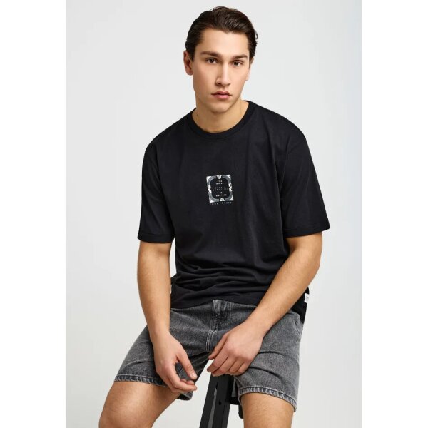 Ανδρική Μπλούζα Κοντό Μανίκι Και Τύπωμα FUNKY BUDDHA FBM013-050-04 ΜΑΥΡΟ - Image 2