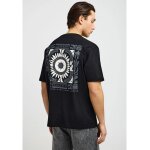 Ανδρική Μπλούζα Κοντό Μανίκι Και Τύπωμα FUNKY BUDDHA FBM013-050-04 ΜΑΥΡΟ