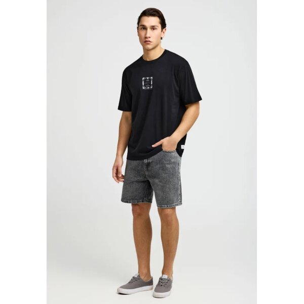 Ανδρική Μπλούζα Κοντό Μανίκι Και Τύπωμα FUNKY BUDDHA FBM013-050-04 ΜΑΥΡΟ - Image 4