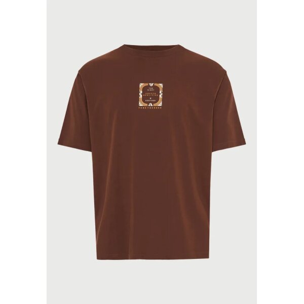 Ανδρική Μπλούζα Κοντό Μανίκι Και Τύπωμα FUNKY BUDDHA FBM013-050-04 BRUNETTE - Image 5