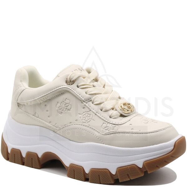Γυναικεία Sneakers Guess Εκρού FLFBRTPEL12 - Image 3
