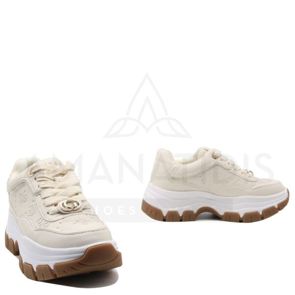 Γυναικεία Sneakers Guess Εκρού FLFBRTPEL12 - Image 5