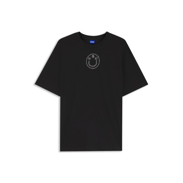 ΓΥΝΑΙΚΕΙΑ ΜΠΛΟΥΖΑ OVERSIZE FIT BLACK HUGO BLUE 50554940-001 - Image 2