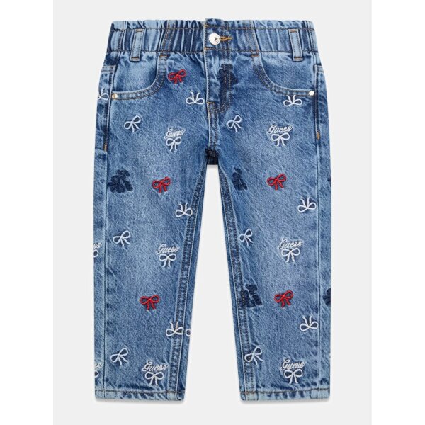 ΠΑΙΔΙΚΟ JEANS ΜΕ ΚΕΝΤΗΜΑΤΑ MOM GUESS K6RA03D45E0-MEMH - Image 2