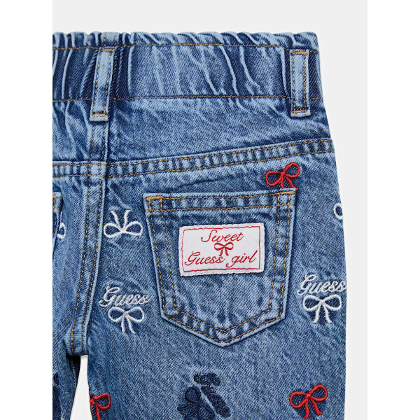 ΠΑΙΔΙΚΟ JEANS ΜΕ ΚΕΝΤΗΜΑΤΑ MOM GUESS K6RA03D45E0-MEMH - Image 4