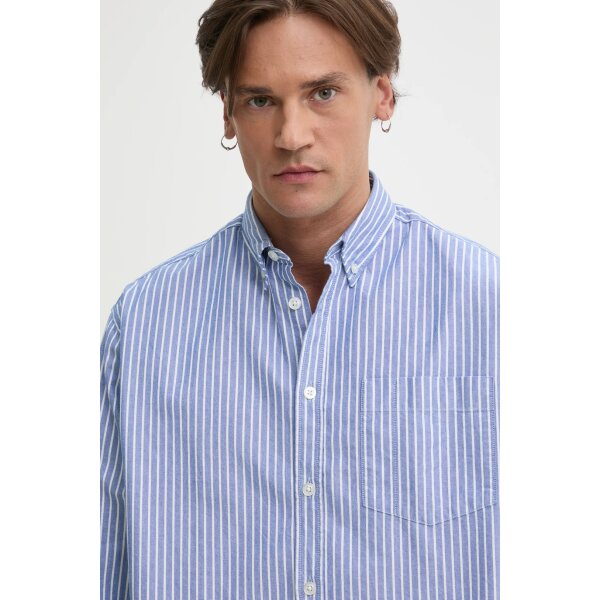 Ανδρικό πουκάμισο HUGO Oversized-fit button-down shirt in Oxford cotton 50534183-495 - Image 4