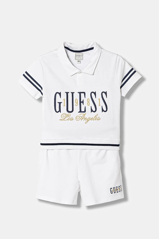 SS26-SDG00I-00X_F1 ΠΑΙΔΙΚΟ SET SHORTS ΛΕΥΚΟ ΚΟΡΙΤΣΙ GUESS J6RG00KAN04-G011 - Image 1