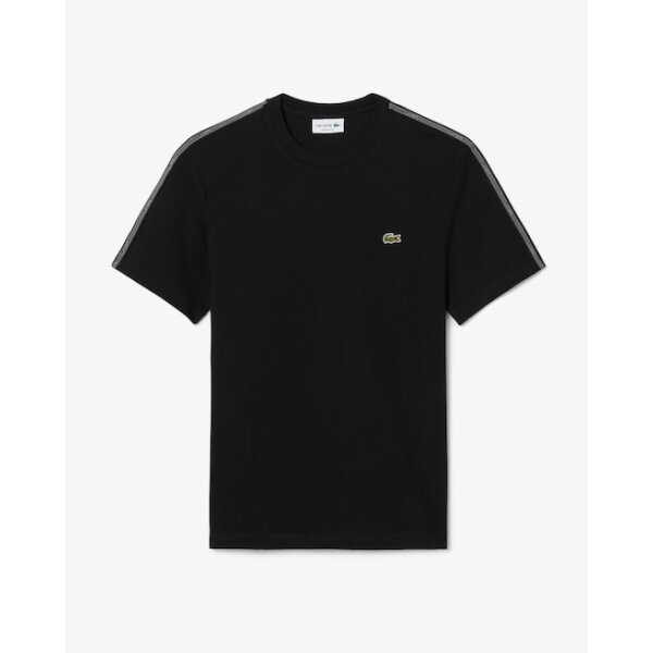 Ανδρική Branded Stripe Band T-shirt Lacoste  TH0888-031 ΜΑΥΡΟ - Image 4