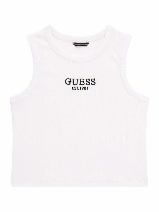 fixedratio_20250912163228_guess_paidiki_mplouza_amaniki_leyko_j4yi16kbzp4_g011 ΠΑΙΔΙΚΟ ΤΟΠ ΛΕΥΚΟ ΚΟΡΙΤΣΙ GUESS J4YI16KBZP4-G011 - Image 1