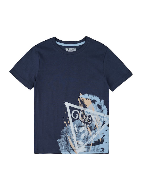 fixedratio_20260211095225_guess_paidiko_t_shirt_navy_mple_l6ri14k8hm4_g7v2 ΠΑΙΔΙΚΗ ΜΠΛΟΥΖΑ ΑΓΟΡΙ ΜΠΛΕ GUESS L6RI14K8HM4-G7V2 - Image 1
