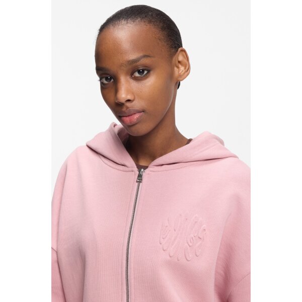Γυναικεία Ζακέτα Cotton-terry zip-up hoodie Oversized PINK HUGO BLUE 50553980-661 - Image 4