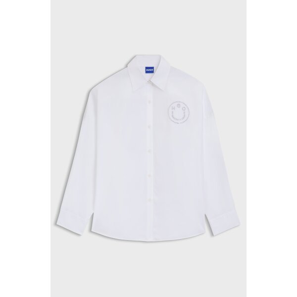 Γυναικείο Πουκάμισο Oversized-fit blouse with rhinestone Happy  HUGO BLUE 50555625-990 - Image 2