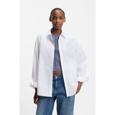 Γυναικείο Πουκάμισο Oversized-fit blouse with rhinestone Happy  HUGO BLUE 50555625-990