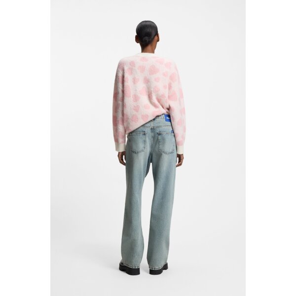 Relaxed-Fit Jeans In Rigid Denim Leni_B - Medium Aged Denim  HUGO BLUE 50553783-435 - Image 6