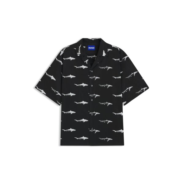 ΑΝΔΡΙΚΟ ΠΟΥΚΑΜΙΣΟ ΜΑΥΡΟ  HUGO BLUE 50555413-001 - Image 2