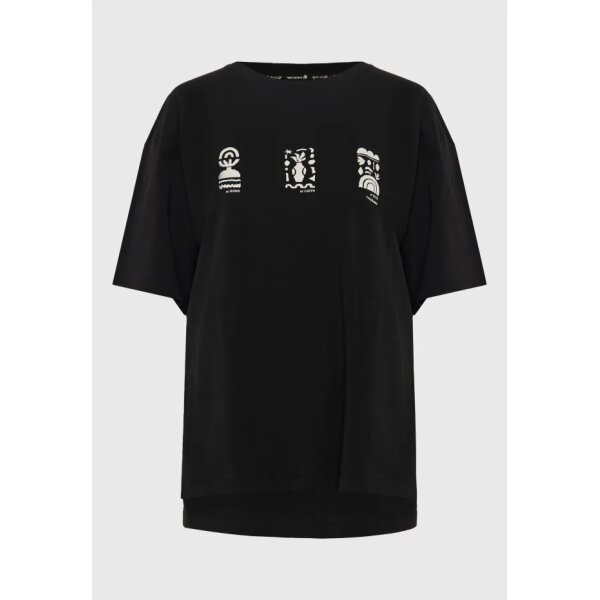 Γυναικεία Μπλούζα Κοντό Μανίκι Και Τύπωμα Funky Buddha FBL013-126-04-BLACK - Image 5