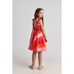 T7068 Scarlet Striped Backless Circle Dress For Kids Two in a Castle - Image 2